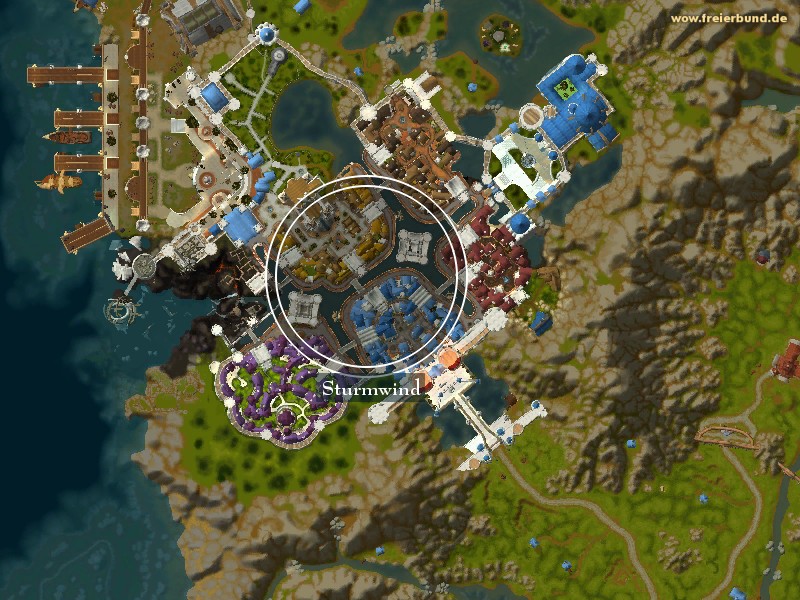 Sturmwind - Landmark - Map & Guide - Freier Bund - World of Warcraft