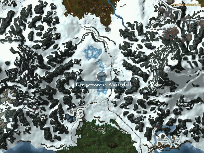 Der gefrorene Wasserfall (The frozen Waterfall) Landmark WoW World of Warcraft 