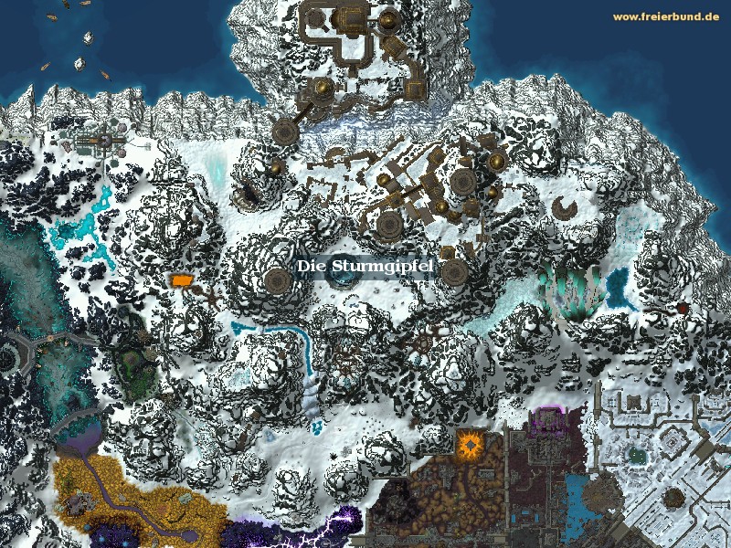 Die Sturmgipfel - Zone - Map & Guide - Freier Bund - World of Warcraft