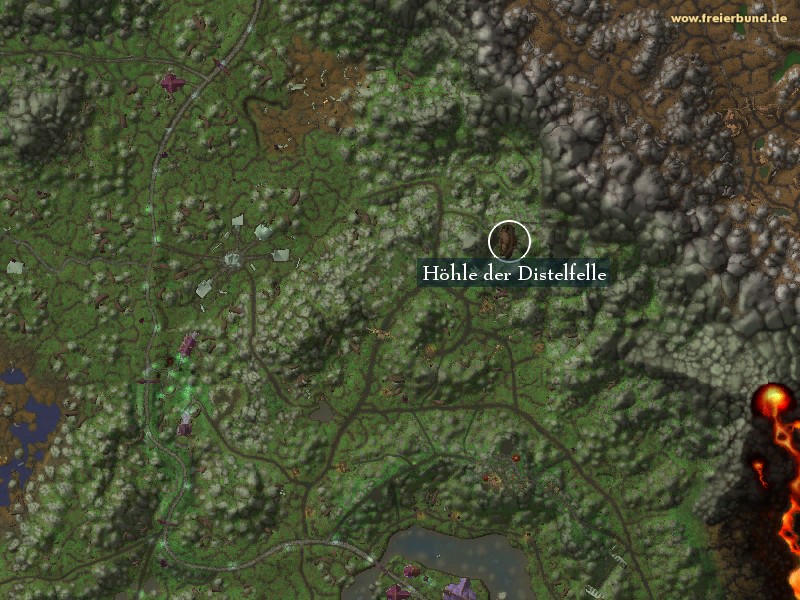 Höhle der Distelfelle (Thistlefur Hold) Landmark WoW World of Warcraft 