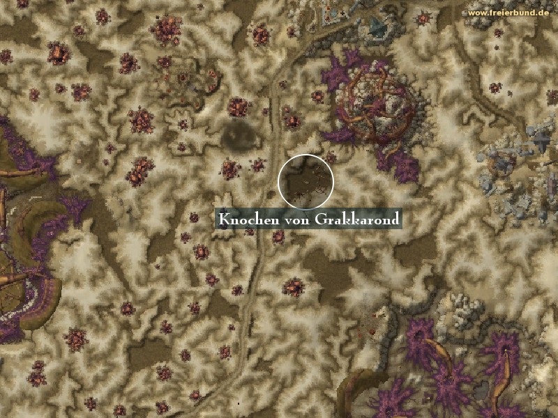 Knochen von Grakkarond (Bones of Grakkarond) Landmark WoW World of Warcraft 