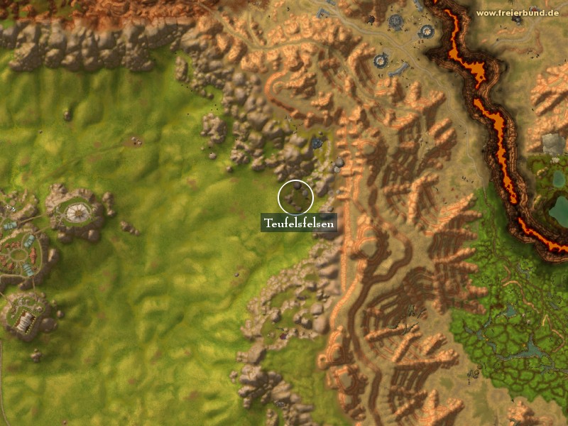 Teufelsfelsen (Red Rocks) Landmark WoW World of Warcraft 