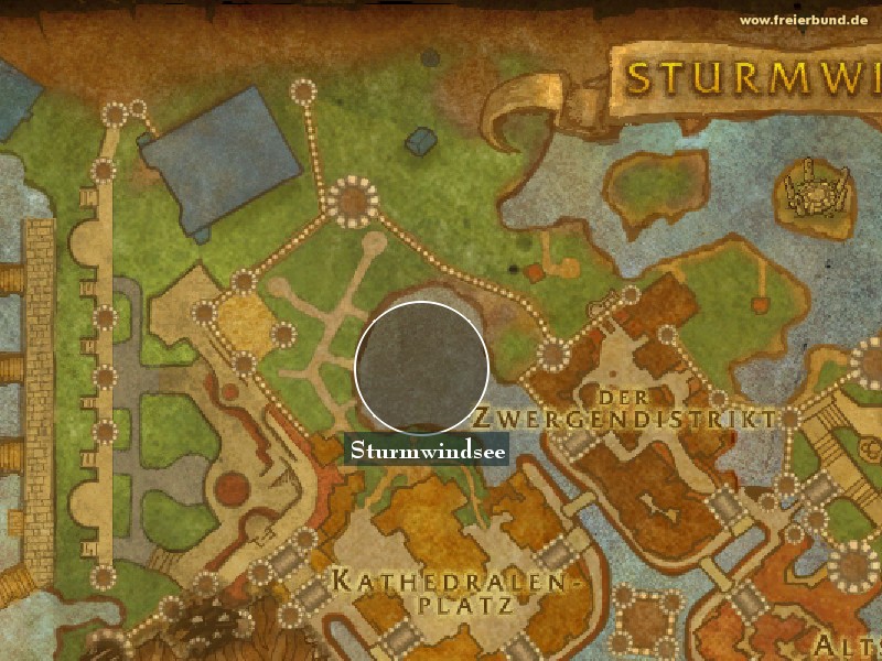 Sturmwindsee Landmark Map And Guide Freier Bund World Of Warcraft