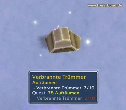 Verbrannte Trümmer (Charred Wreckage) Quest-Gegenstand WoW World of Warcraft  2
