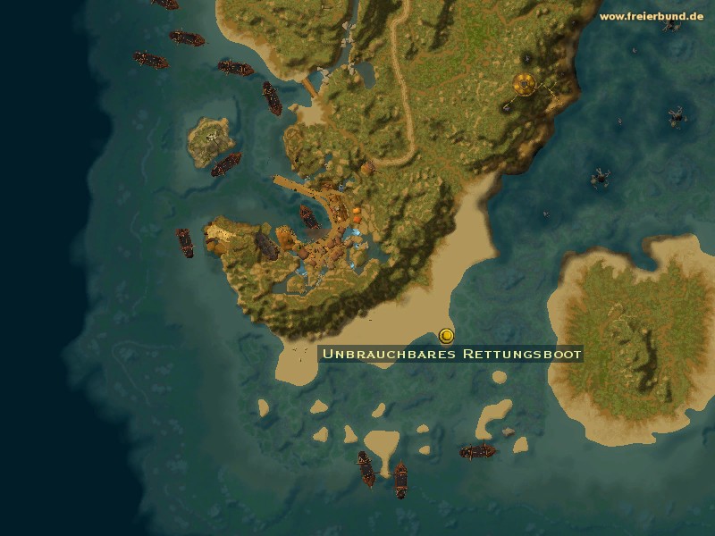 Unbrauchbares Rettungsboot (Ruined Lifeboat) Quest-Gegenstand WoW World of Warcraft 
