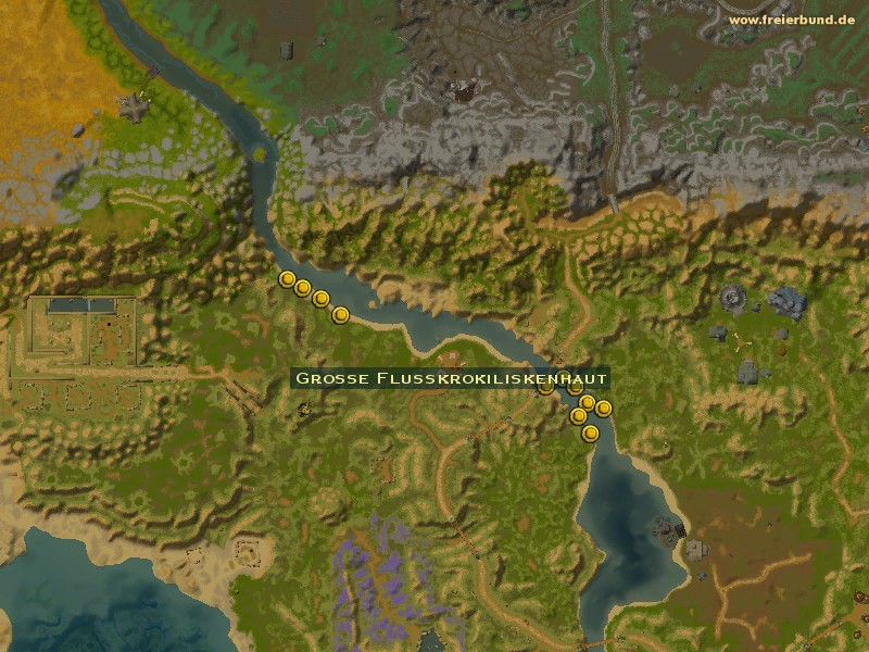 Große Flusskrokiliskenhaut (Large River Crocolisk Skin) Quest-Gegenstand WoW World of Warcraft 