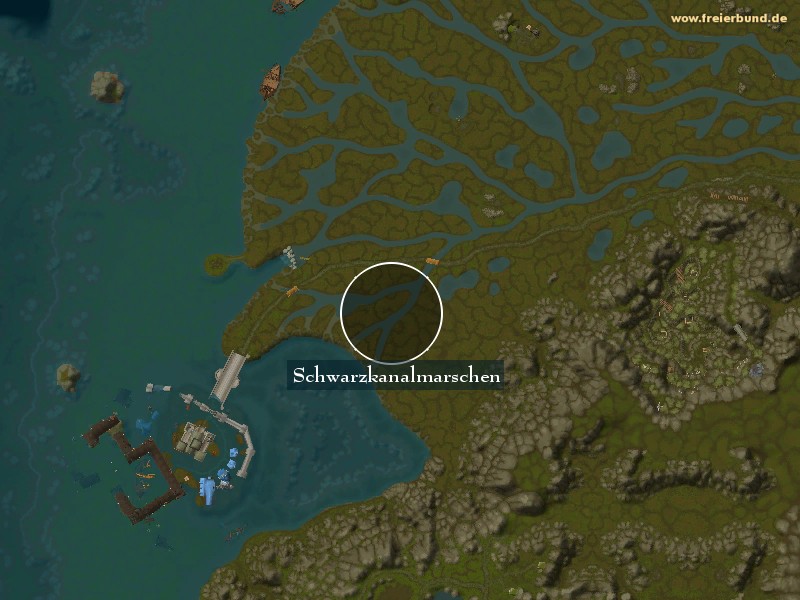 Schwarzkanalmarschen (Black Channel Marsh) Landmark WoW World of Warcraft 