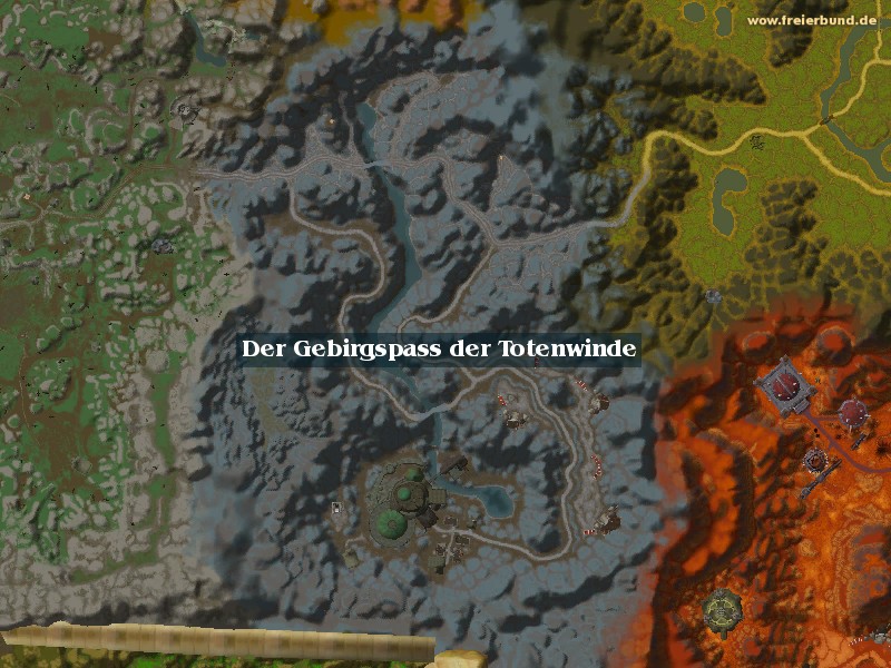 Der Gebirgspass der Totenwinde (Deadwind Pass) Zone WoW World of Warcraft 