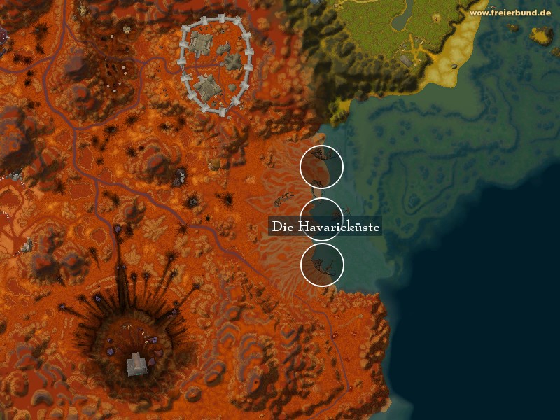 Die Havarieküste (Shattershore) Landmark WoW World of Warcraft 