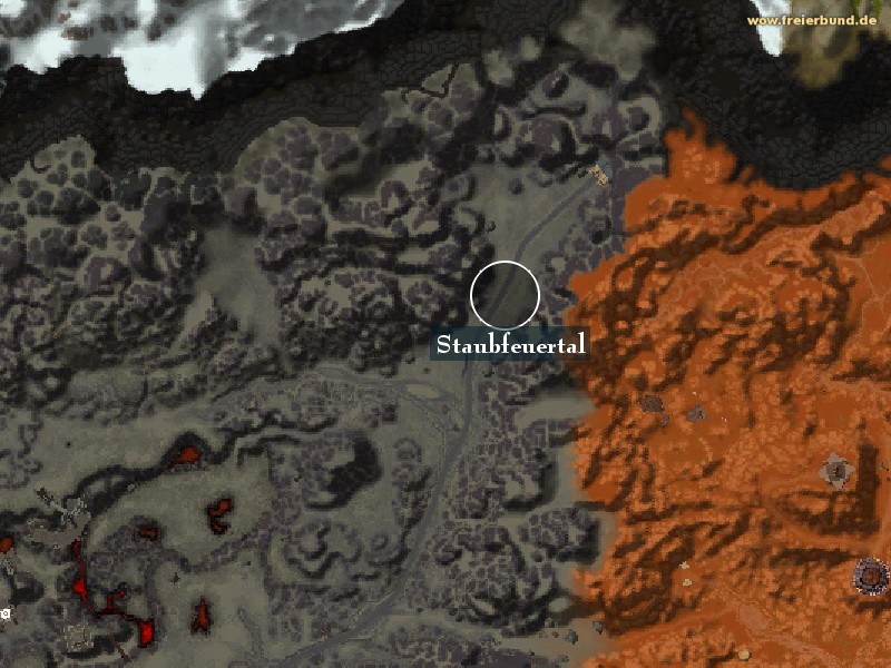 Staubfeuertal (Dustfire Valley) Landmark WoW World of Warcraft 