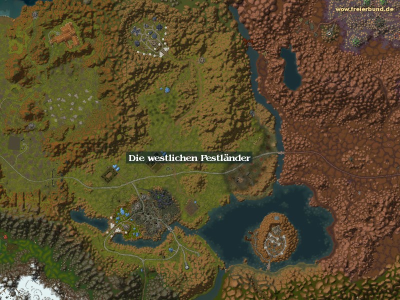 Die westlichen Pestländer (Western Plaguelands) Zone WoW World of Warcraft 
