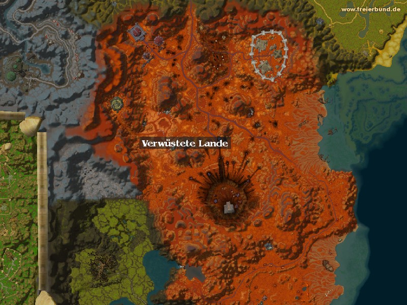 Verwüstete Lande (The Blasted Lands) Zone WoW World of Warcraft 
