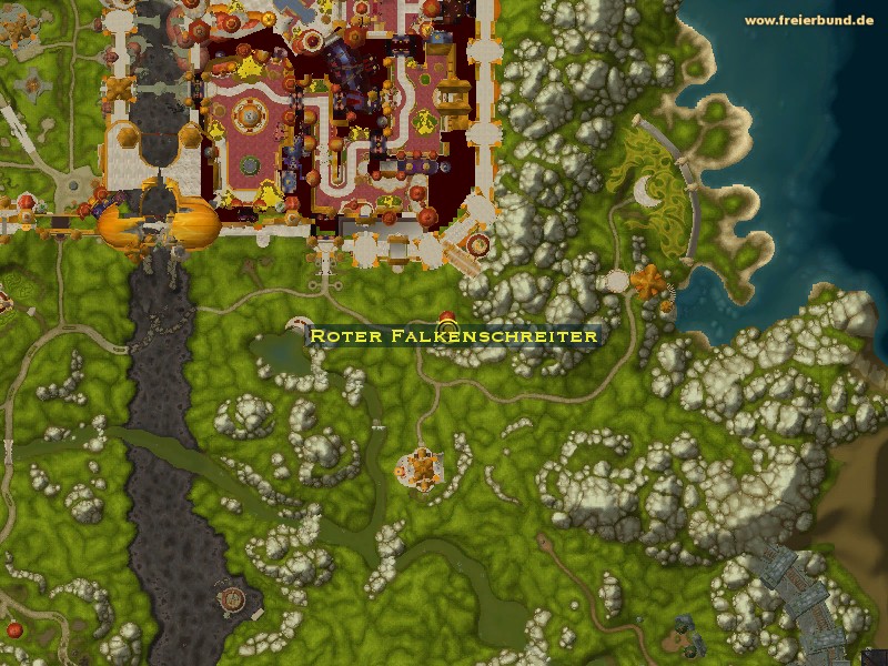 Roter Falkenschreiter (Red Hawkstrider) Monster WoW World of Warcraft 