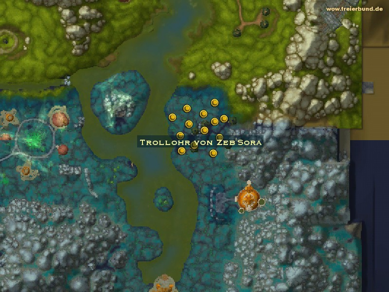 Trollohr von Zeb'Sora (Zeb'Sora Troll Ear) Quest-Gegenstand WoW World of Warcraft 