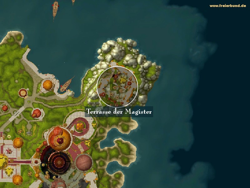 Terrasse Der Magister Landmark Map Guide Freier Bund World Of Warcraft