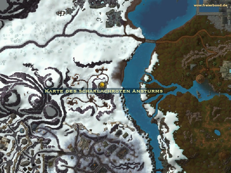 Karte des scharlachroten Ansturms (Onslaught Map) Quest-Gegenstand WoW World of Warcraft 