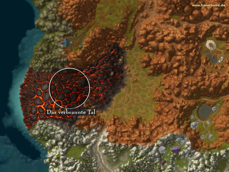 Das verbrannte Tal (The Charred Vale) Landmark WoW World of Warcraft 