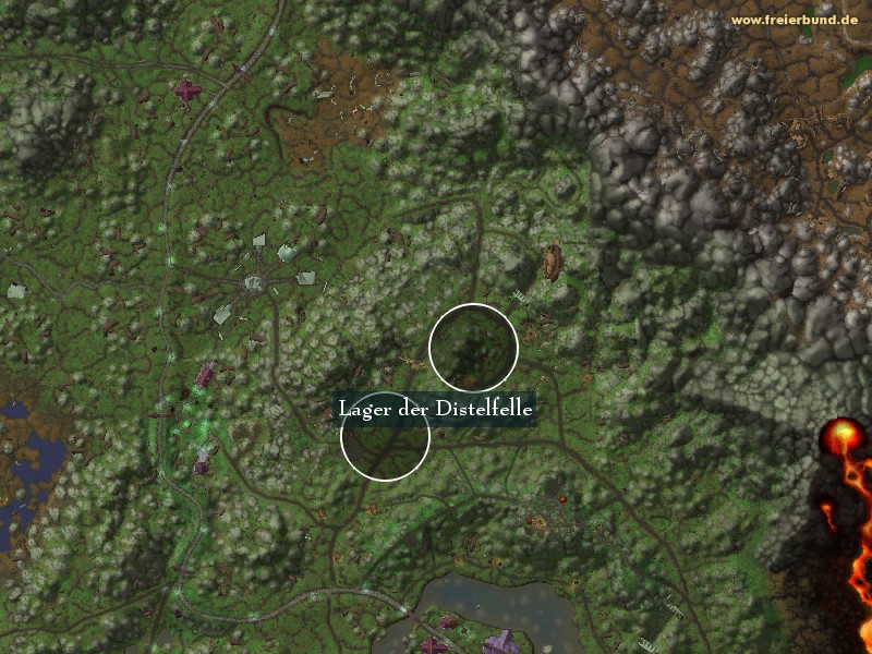 Lager der Distelfelle (Thistlefur Village) Landmark WoW World of Warcraft 