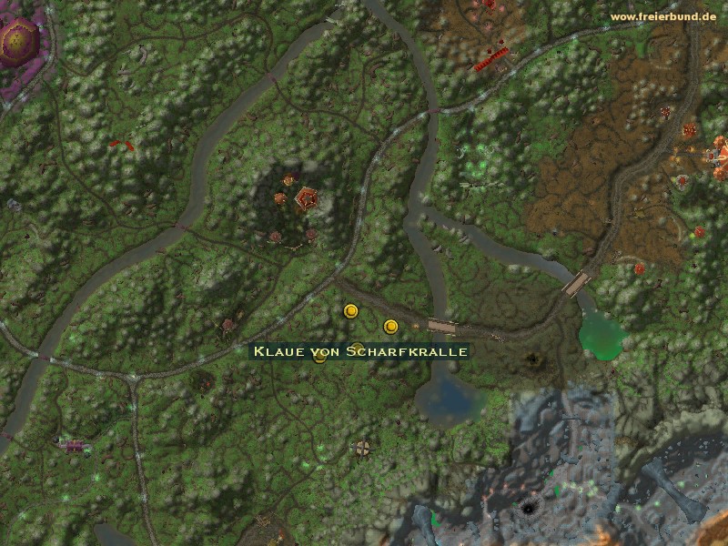 Klaue von Scharfkralle - Quest-Gegenstand - Map & Guide - Freier Bund