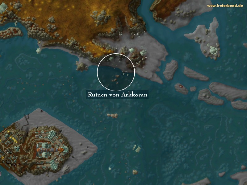 Ruinen von Arkkoran (Ruins of Arkkoran) Landmark WoW World of Warcraft 
