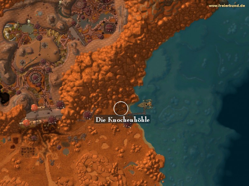 Die Knochenhöhle (Skull Rock) Landmark WoW World of Warcraft 