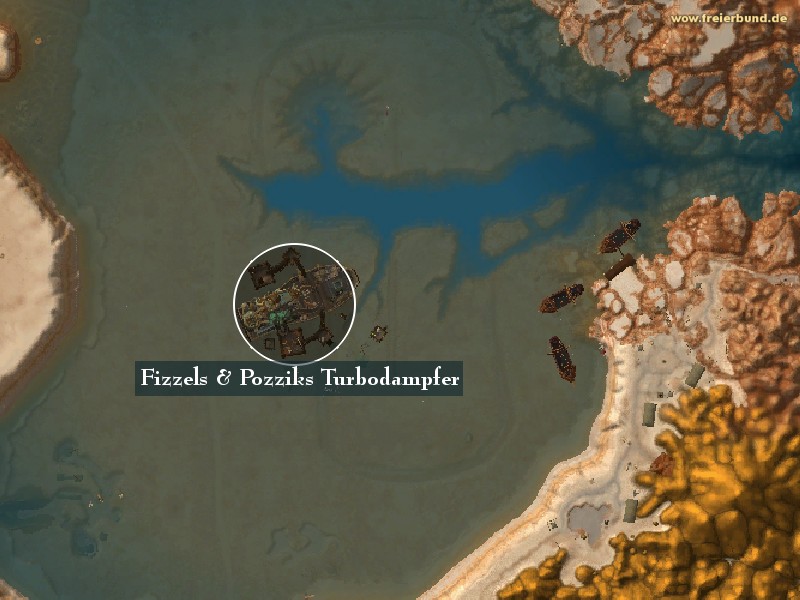 Fizzels & Pozziks Turbodampfer (Fizzle & Pozzik's Speedbarge) Landmark WoW World of Warcraft 