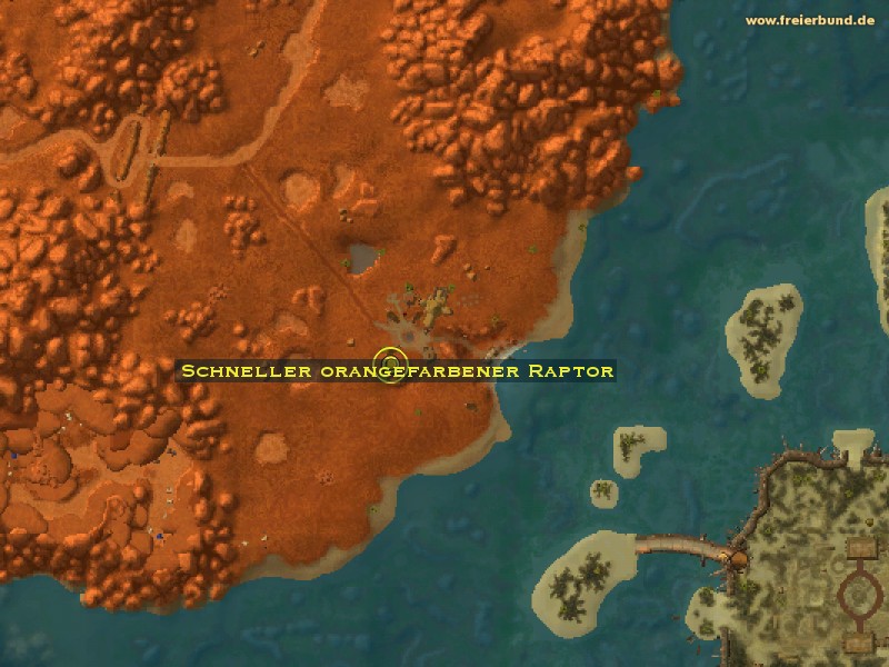 Schneller orangefarbener Raptor (Swift Orange Raptor) Monster WoW World of Warcraft 