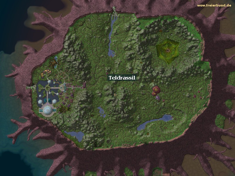 Teldrassil (Teldrassil) Zone WoW World of Warcraft 