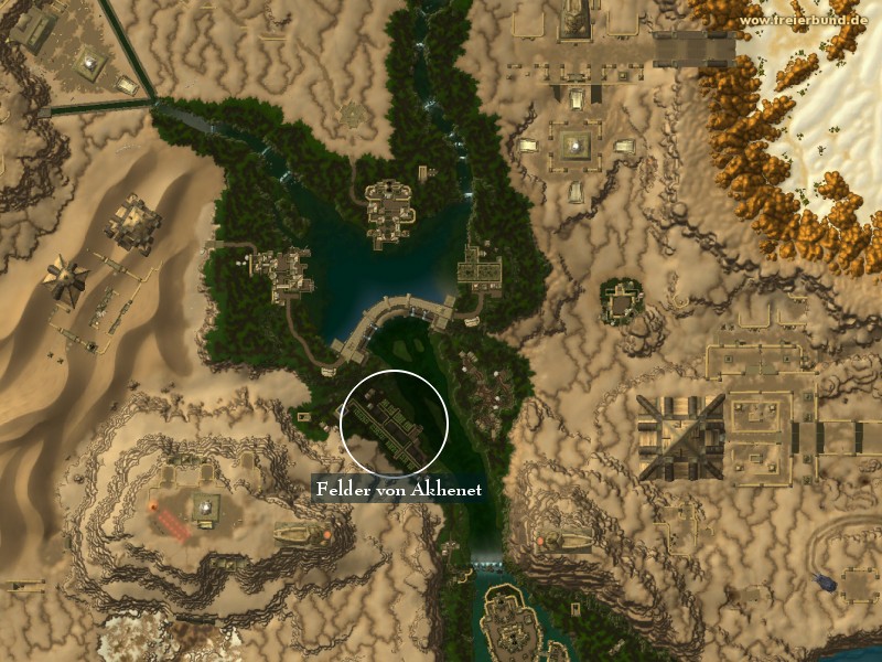 Felder von Akhenet (Akhenet Fields) Landmark WoW World of Warcraft 