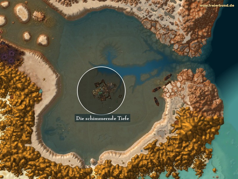 Die schimmernde Tiefe (The Shimmering Flats) Landmark WoW World of Warcraft 