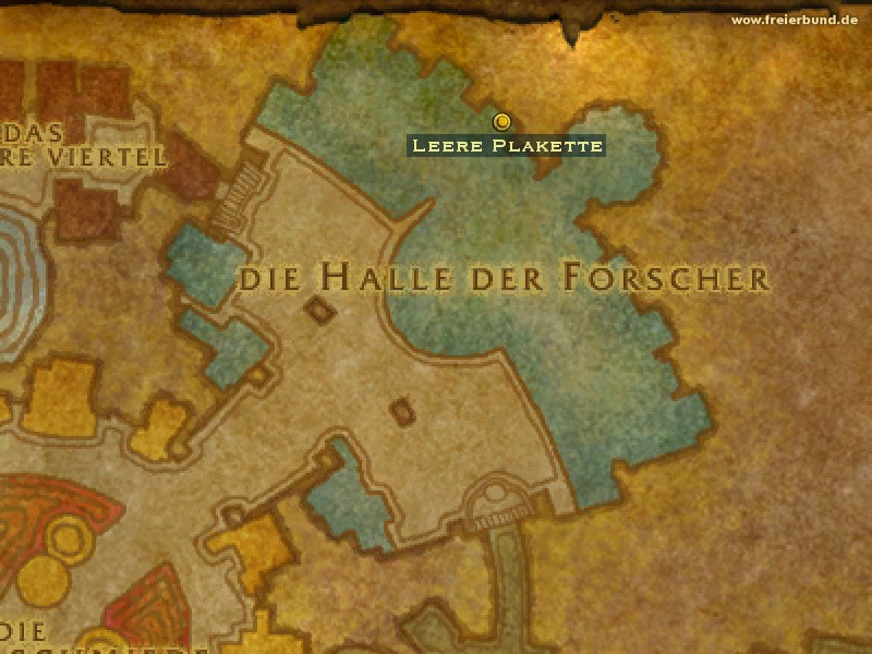 Leere Plakette (Empty Plaque) Quest-Gegenstand WoW World of Warcraft 