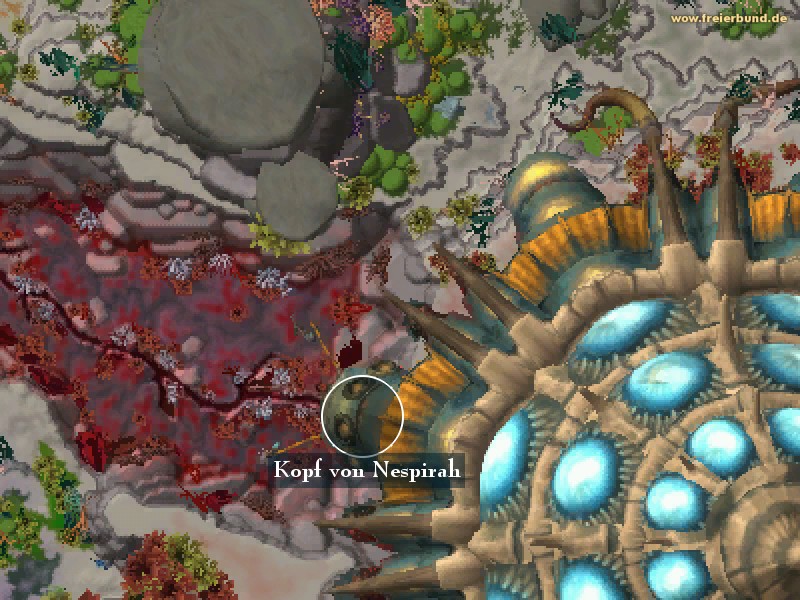 Kopf von Nespirah (Nespirah's Head) Landmark WoW World of Warcraft 