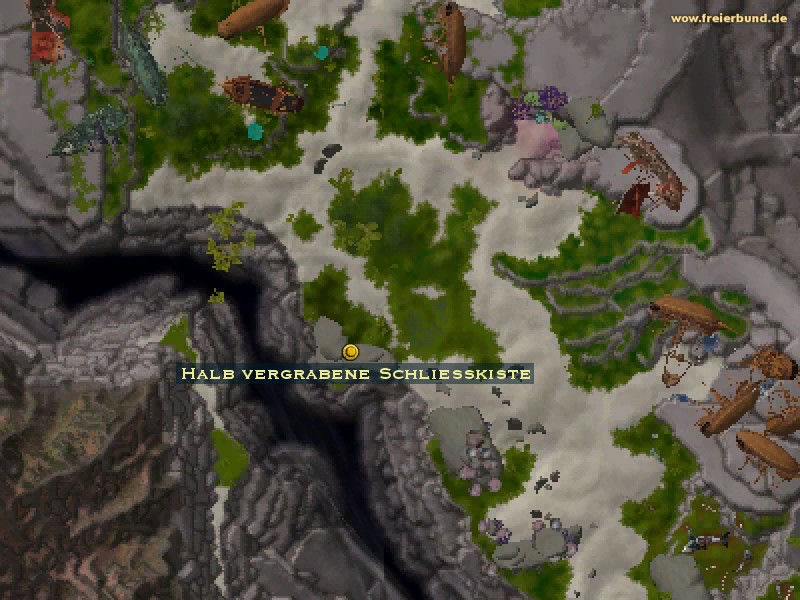 Halb vergrabene Schließkiste (Half-buried Footlocker) Quest-Gegenstand WoW World of Warcraft 