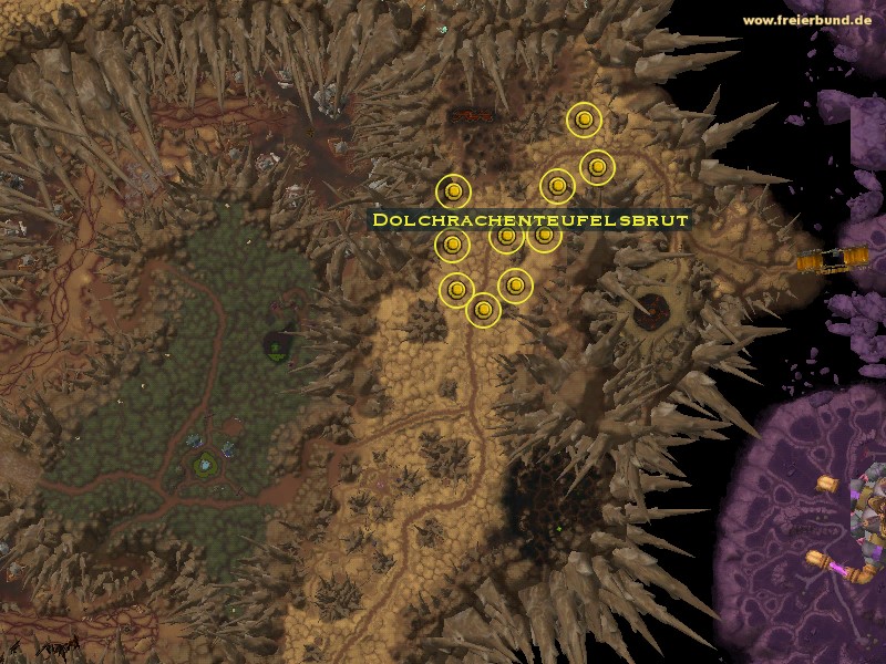Dolchrachenteufelsbrut (Felsworn Daggermaw) Monster WoW World of Warcraft 