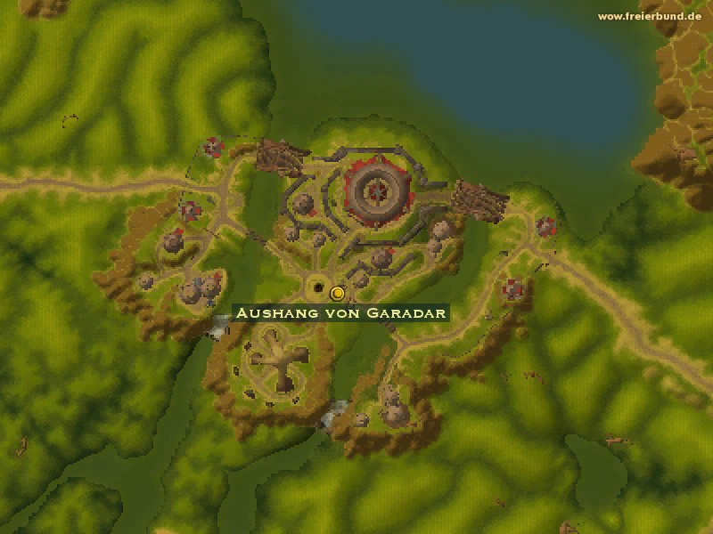 Aushang von Garadar (Garadar Bulletin Board) Quest-Gegenstand WoW World of Warcraft 
