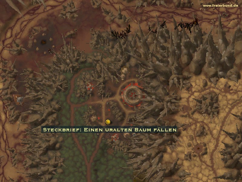 Steckbrief: Einen uralten Baum fällen (Wanted: Felling an Ancient Tree) Quest-Gegenstand WoW World of Warcraft 