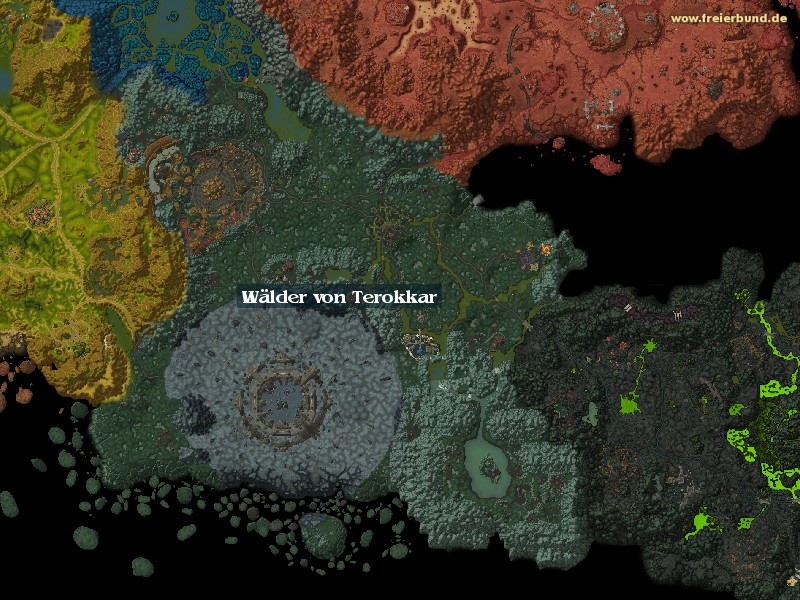 Wälder von Terokkar (Terokkar Forest) Zone WoW World of Warcraft 